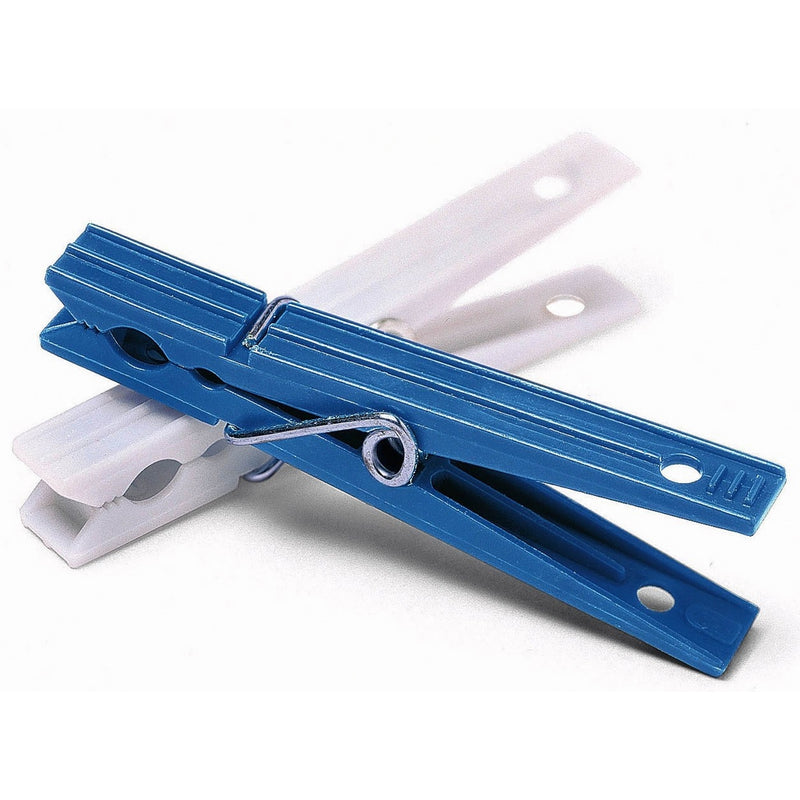 Whitmor Plastic Clothespins Set of 50 Blue / White