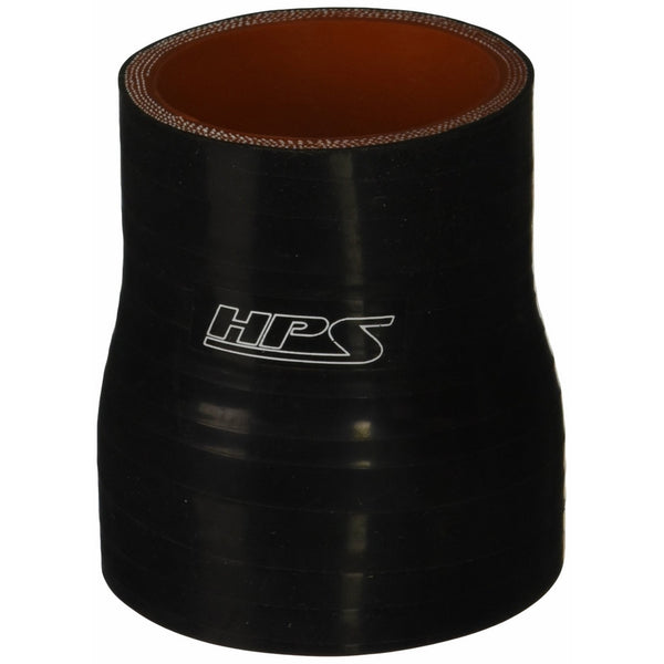 HPS HTSR-200-250-BLK Silicone High Temperature 4-ply Reinforced Reducer Coupler Hose, 80 PSI Maximum Pressure, 3" Length, 2" > 2-1/2" ID, Black