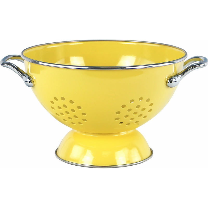 Calypso Basics by Reston Lloyd Powder Coated Enameled Colander, 1.5 Quart, Lemon