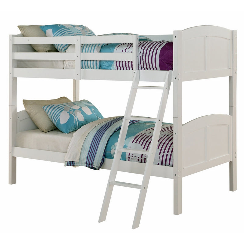 Angel Line Creston Twin Over Twin Bunk Bed, White