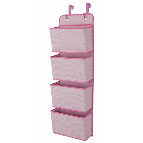 Delta Children 4 Pocket Hanging Wall Organizer, Barely Pink