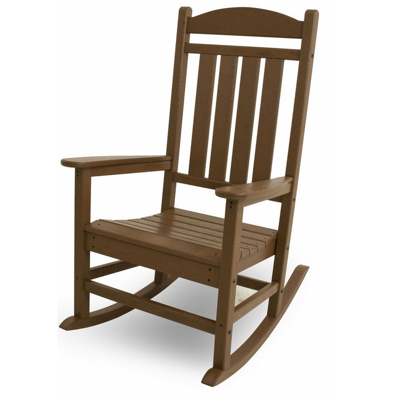 POLYWOOD R100TE Presidential Outdoor Rocking Chair, Teak