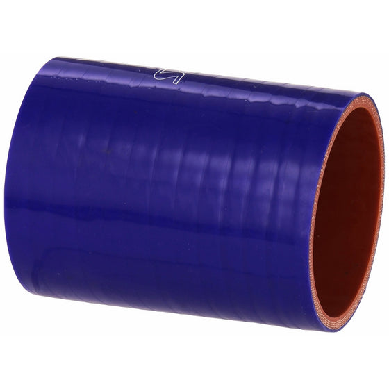 HPS HTSC-275-L4-BLUE Silicone High Temperature 4-ply Reinforced Straight Coupler Hose, 70 PSI Maximum Pressure, 4" Length, 2-3/4" ID, Blue