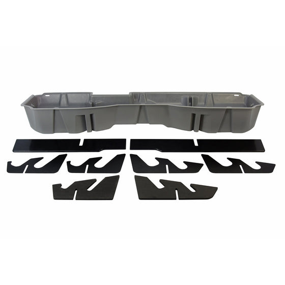 DU-HA Under Seat Storage Fits 14-17 Chevrolet/GMC Silverado/Sierra Light Duty & Heavy Duty Crew Cab, Gray, Part #10301