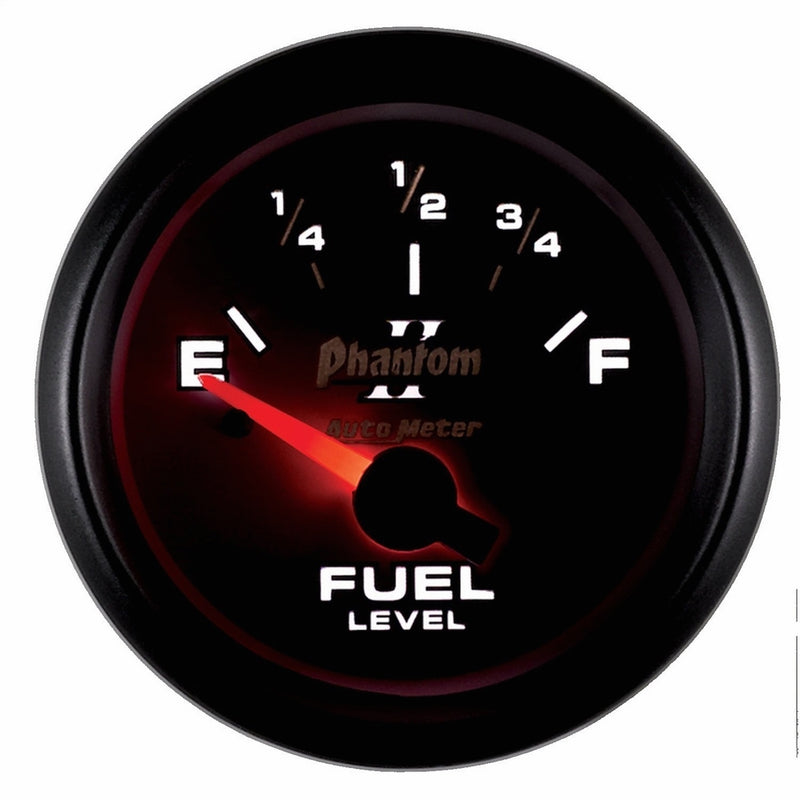 Auto Meter 7513 Phantom II 2-1/16" 0-90 ohms Short Sweep Electric Fuel Level Gauge for GM