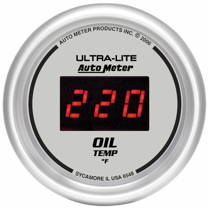 Auto Meter 6548 Ultra-Lite Digital 2-1/16" 0-340 Degree F Digital Oil Temperature Gauge