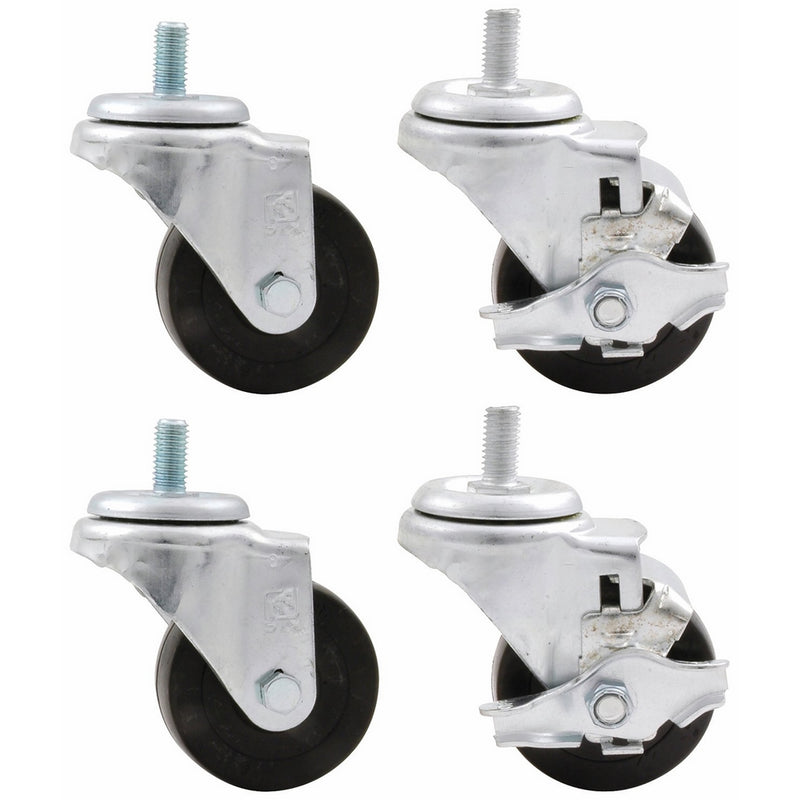 Allstar Performance ALL10165 3" Heavy Duty Cradle Locking Wheel Kit, (Pack of 4)