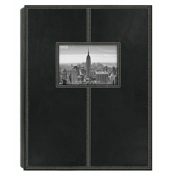 Pioneer Photo Albums 5PS-300 300-Pocket Sewn Leatherette Frame Cover Photo Album, Black