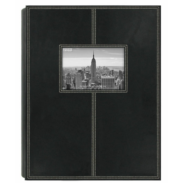 Pioneer Photo Albums 5PS-300 300-Pocket Sewn Leatherette Frame Cover Photo Album, Black