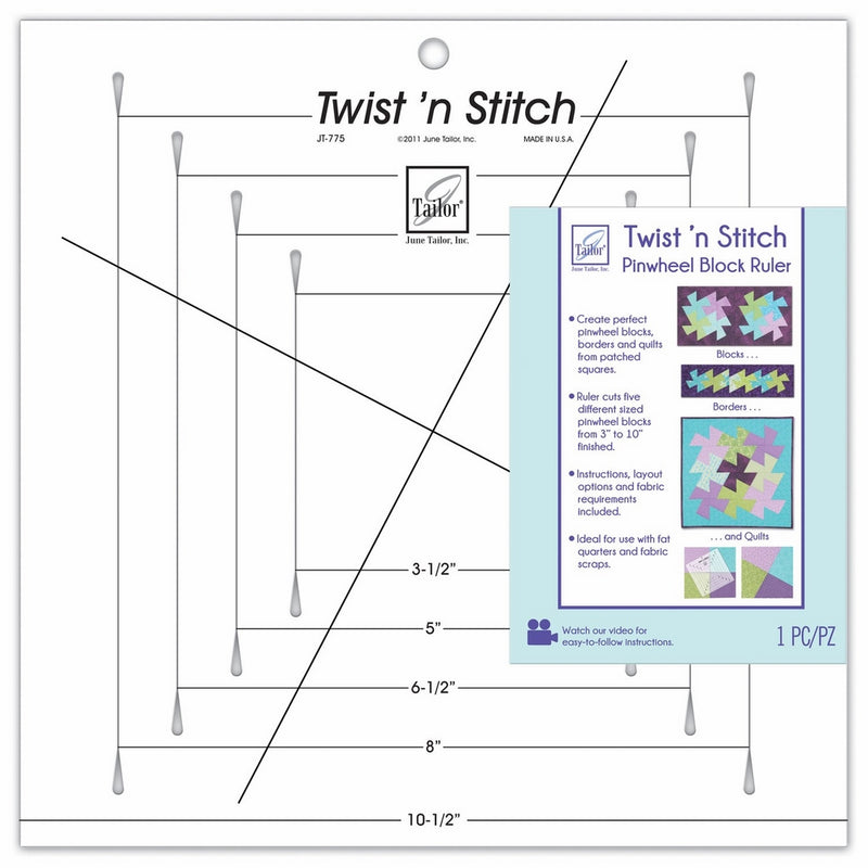 June Tailor JT-775 Twist 'n Stitch Ruler