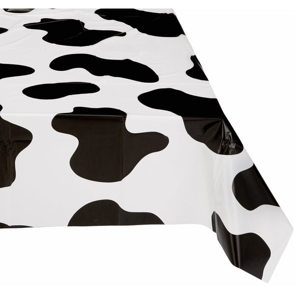 Rhode Island Novelty Cow Print Plastic Tablecloth