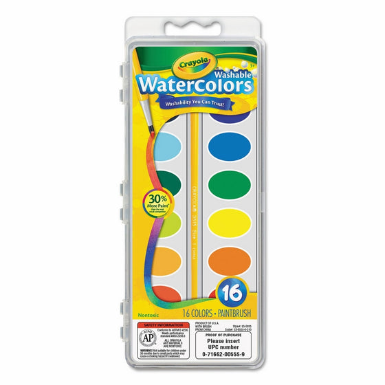 Crayola 16 Ct Washable Watercolors