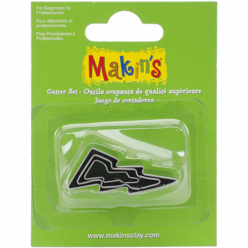 Makin's USA Makin's Clay Cutters 3/Pkg-Lightning Bolt
