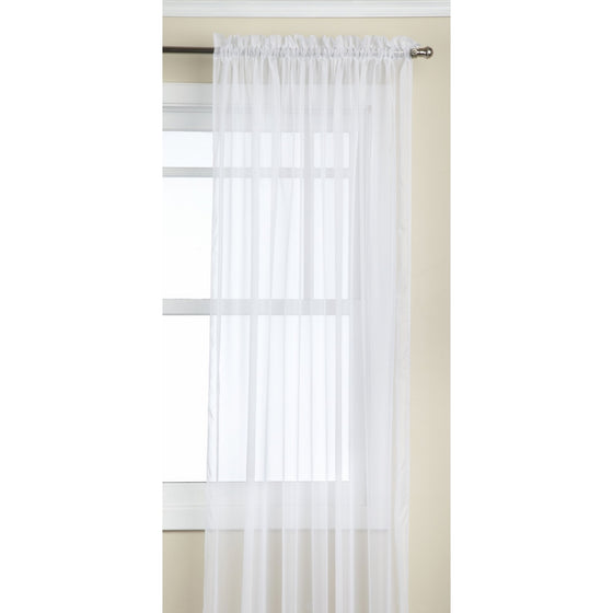 Stylemaster Elegance Sheer Voile Panel, White, 60" x 63"