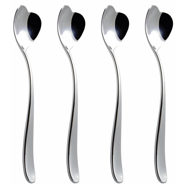 Alessi AMMI01CUS4 Biglove,Set 4 Ice Cream Spoons Set of 4, Silver