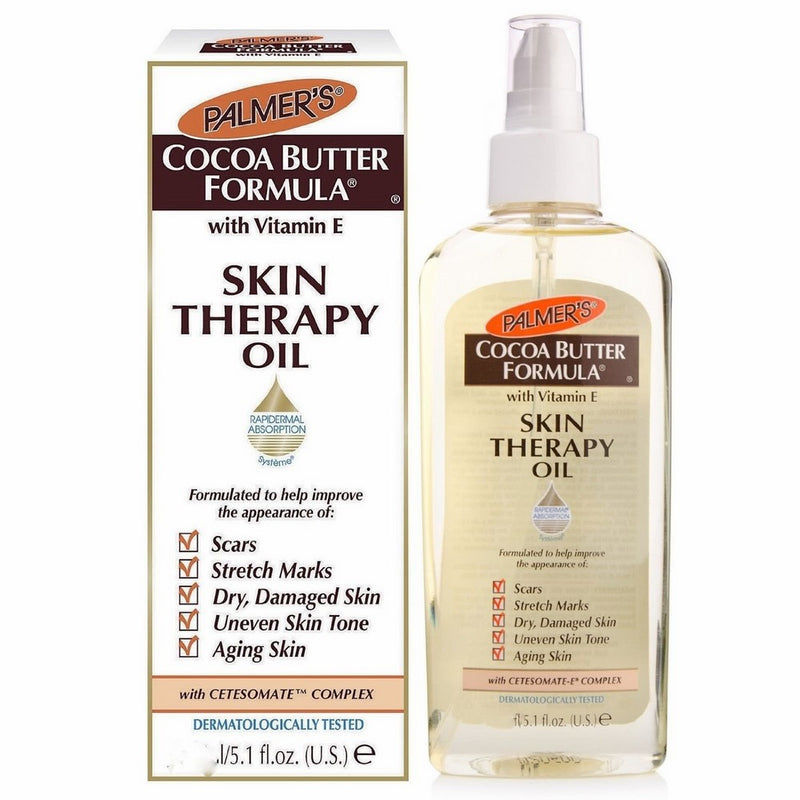 Palmers Cocoa Butter Skin Therapy Oil Pump 5.1 Ounce (150ml) (2 Pack)