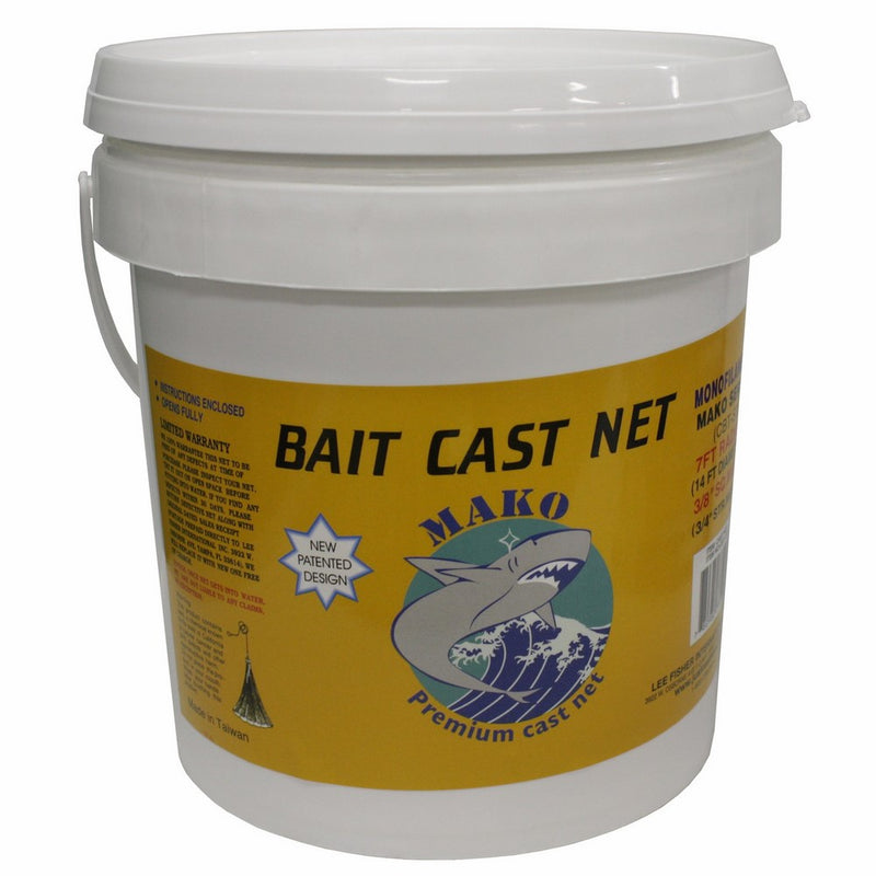 Lee Fisher CBT-S3 Mono Cast 3-Feet Net (3/8-Inch, White)