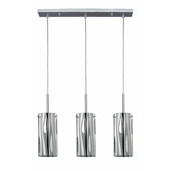 CANARM LTD. IPL392A03CH Cloe 3 Bulb Pendant Island Light, Chrome