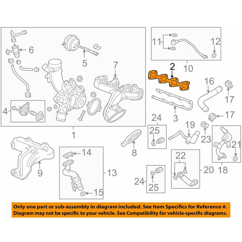 General Motors 55565348, Turbocharger Gasket