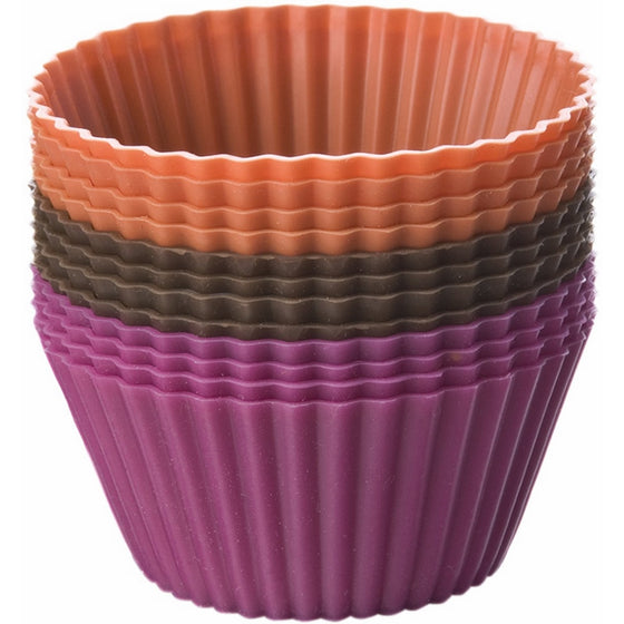 Chicago Metallic Baking Cups Set, Assorted Colors, 12-Count