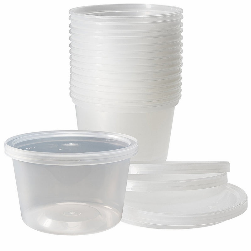 Deli Food Storage Containers with Lids, 16 Ounce (50 Count)