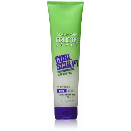 Garnier Fructis Style Curl Sculpt Conditioning Cream Gel, Curly Hair, 5.1 fl. oz.