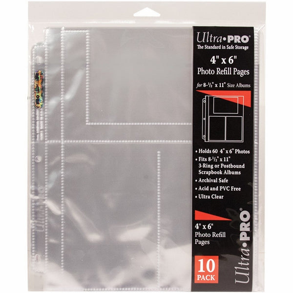 Ultra Pro 8.5"X11" Refill Pages -60 Pockets