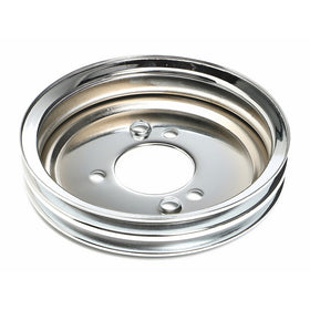 Trans-Dapt 9816 Chrome Double Groove Crankshaft Pulley