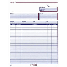 Adams Invoice Unit Set, 8.5 x 11.44 Inch, 2-Part, Carbonless, 50-Pack, White and Canary (NC2812-50)