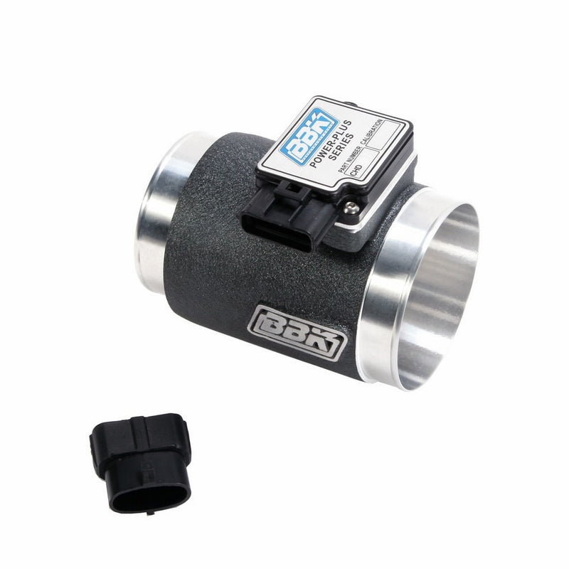 BBK 8002 76mm Mass Air Flow Meter MAF Sensor Calibrated For 19 lb Injectors, Cold Air Kit Calibration for Ford Mustang 5.0L