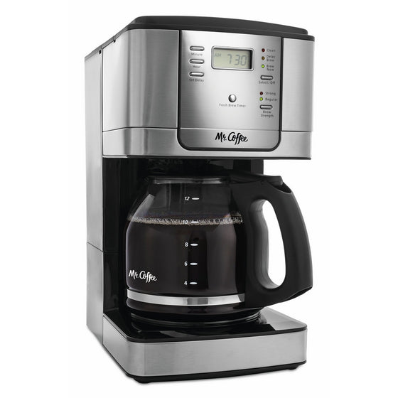 Mr. Coffee 12-Cup Programmable Coffee Maker, Stainless Steel