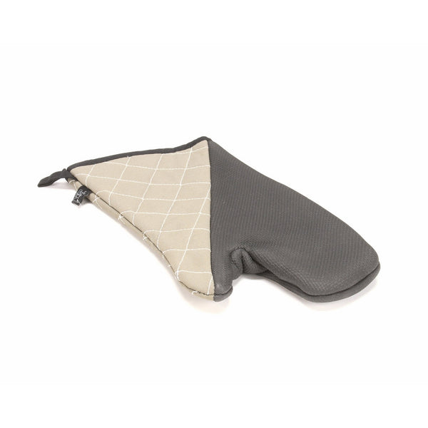 San Jamar 810CM15 Textured Neoprene Bestgrip Conventional Temperature Protection Oven Mitt with Magnet and WebGuard, 15" Length, Tan