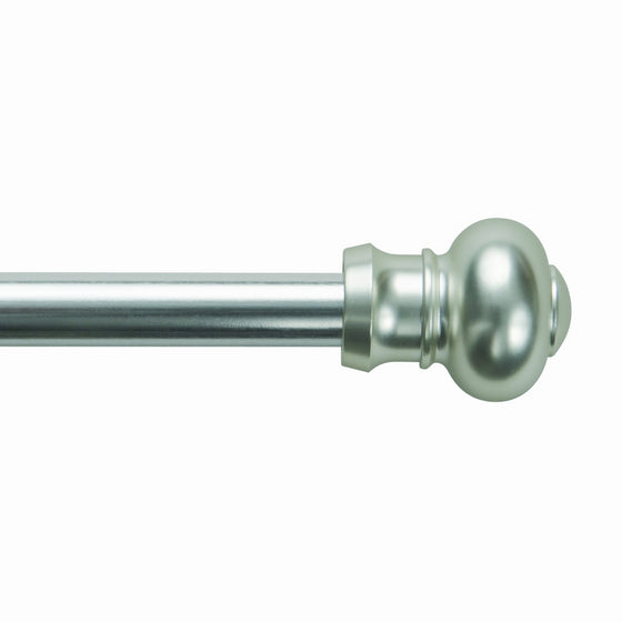 Kenney Ashby Café Curtain Rod, 48"-84", Silver