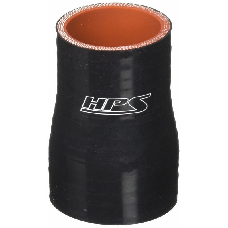 HPS HTSR-150-175-BLK Silicone High Temperature 4-ply Reinforced Reducer Coupler Hose, 100 PSI Maximum Pressure, 3" Length, 1-1/2" > 1-3/4" ID, Black