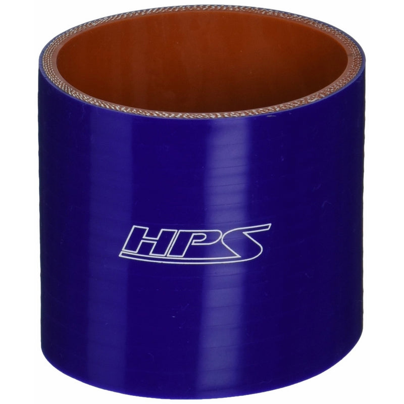 HPS HTSC-275-BLUE Silicone High Temperature 4-ply Reinforced Straight Coupler Hose, 75 PSI Maximum Pressure, 3" Length, 2-3/4" ID, Blue