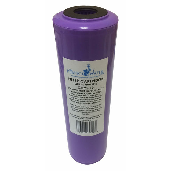 Home Master CFF25-10 Jr F2 Replacement Water Filter, Activated Alumina/GAC Fluoride Filter, Purple