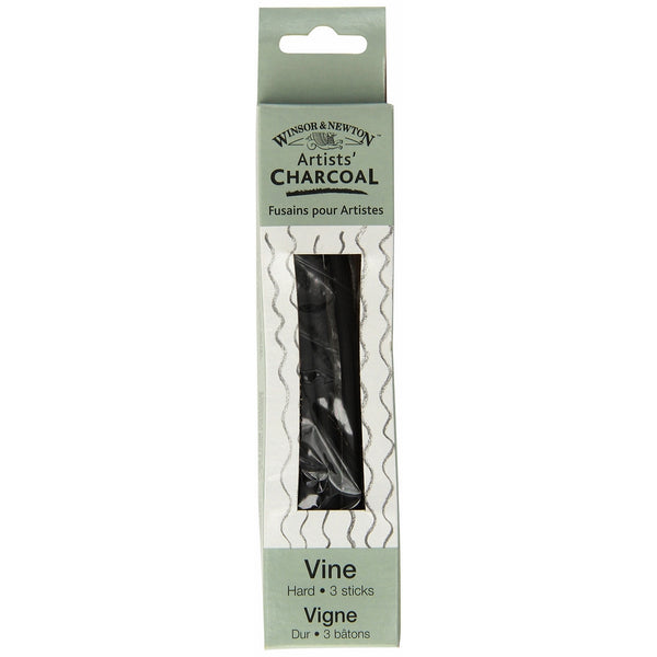 Reeves Winsor & Newton Artist Vine Charcoal Sticks 3/Pkg-Hard