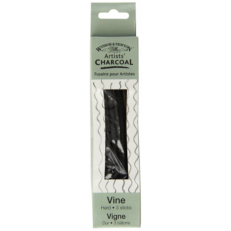 Reeves Winsor & Newton Artist Vine Charcoal Sticks 3/Pkg-Hard