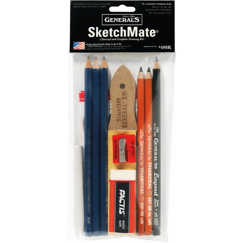 SketchMate Graphite & Charcoal Drawing Kit & Accessories