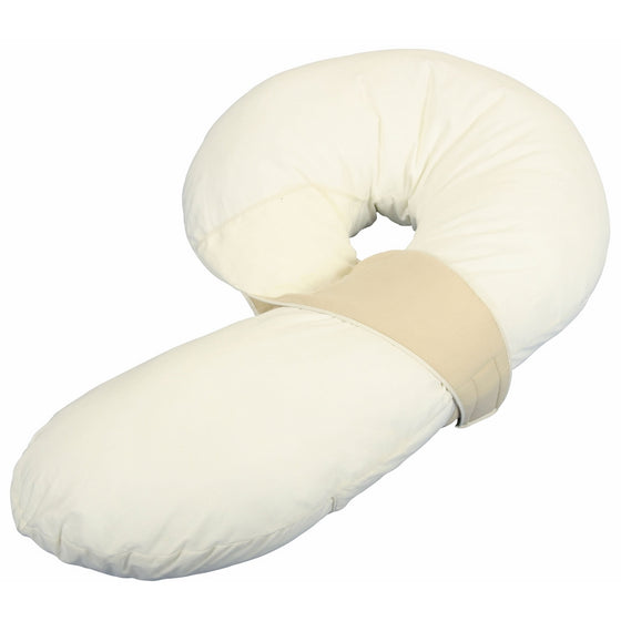 Leachco Preggle Comfort Air-Flow Body Pillow, Ivory/Khaki