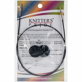 Knitter's Pride Interchangeable Cords 22" (32" w/tips), Black