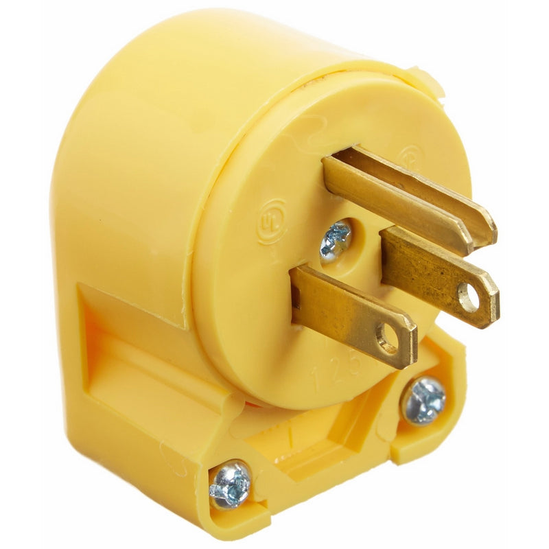 Eaton 4867AN-BOX 15-Amp 3-Wire 125V/AC 2-Pole Heavy Duty Grade Vinyl Plug, Yellow