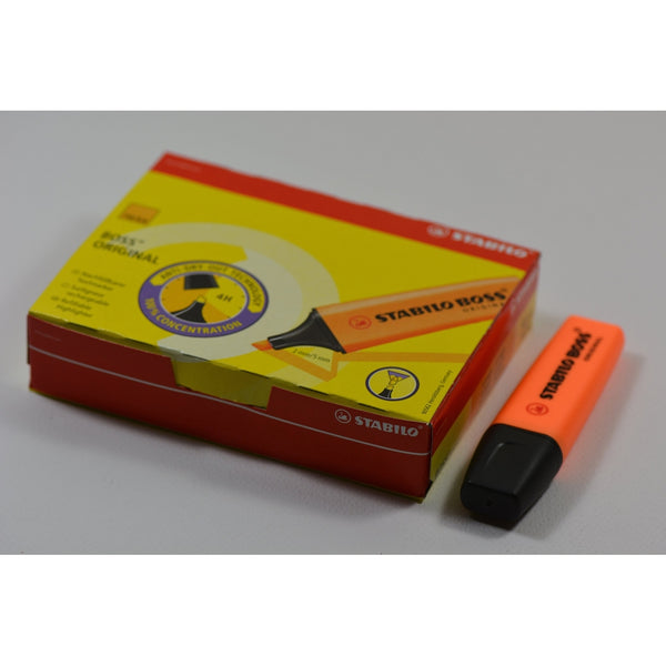 Stabilo BOSS Original Fluorescent Highlighter, 2mm  5mm Tip - Orange