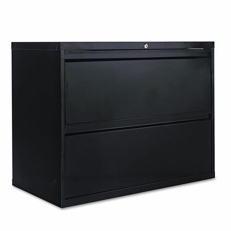 Two-Drawer Lateral File Cabinet, 36w x 19-1/4d x 28-3/8h, Black