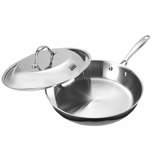 Cooks Standard 12-Inch Multi-Ply Clad Stainless Steel Fry Pan with Dome Lid