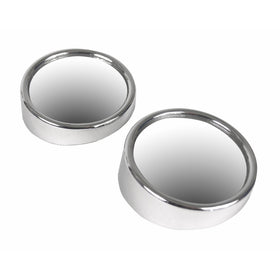 Custom Accessories 71172 Chrome 2" Round Adjustable Blind Spot, (Pack of 2)