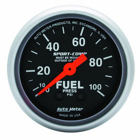 Auto Meter 3312 Sport-Comp Mechanical Fuel Pressure Gauge