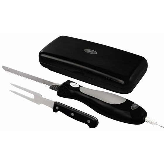 Oster FPSTEK2803B Electric Knife with Carving Fork and Storage Case