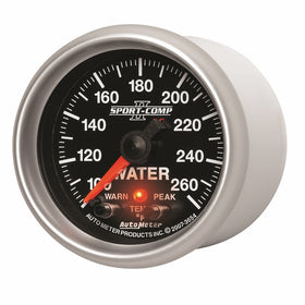 Auto Meter 3654 2-1/16" 100- 260 Degree F Full Sweep Electric Water Temperature Gauge