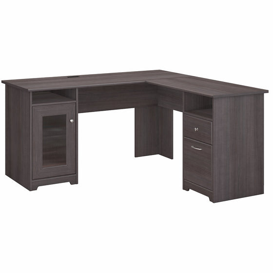 Cabot L Shaped Computer Desk in Heather Gray